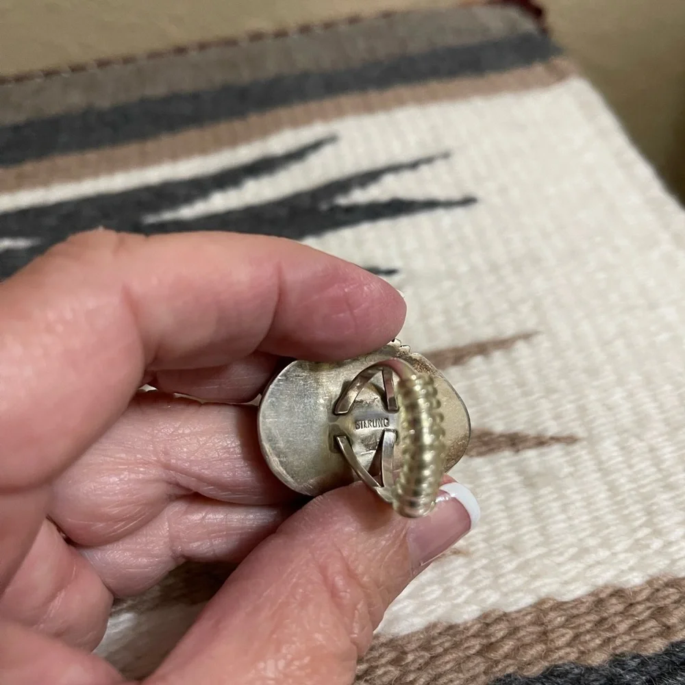 Turquoise Silver Ring - Picture 4 of 4